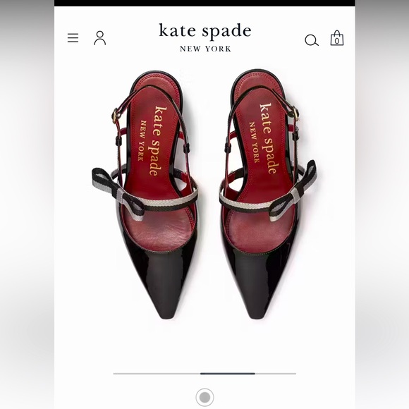 Kate Spade kitten heels with bow shoes - Picture 3 of 5